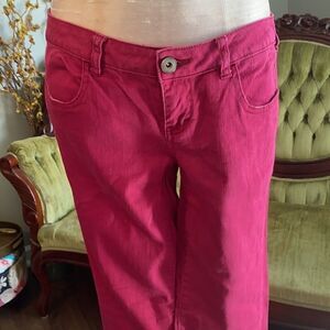 City Streets, pink skinny jeans. Vintage. 100% Cotton. Juniors 9.